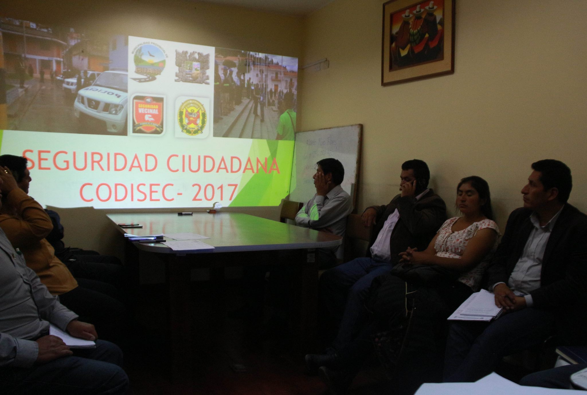CODISEC SAN MARCOS RECIBIÓ CAPACITACIÓN EN SEGURIDAD CIUDADANA Y REALIZÓ INFORME DE LOGRO DE METAS DEL TERCER TRIMESTRE