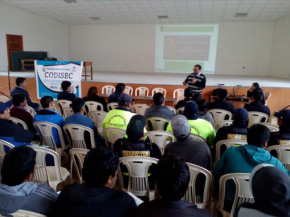 MUNICIPALIDAD DISTRITAL DE SAN MARCOS REALIZÁ TALLER DE EDUCACIÓN VIAL Y REGLAS DE TRÁNSITO